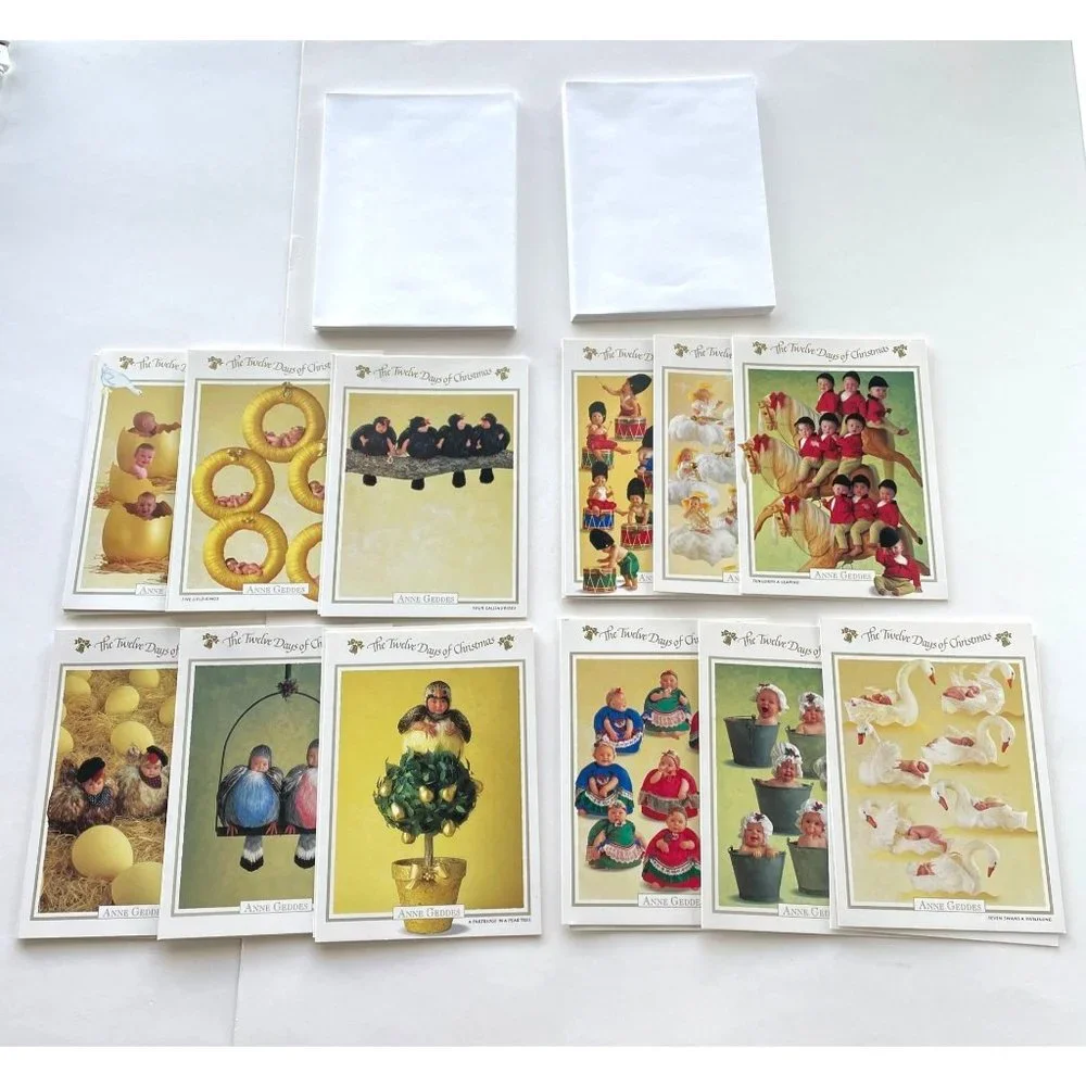 Vintage The Anne Geddes Greeted‎ Card Christmas Collection with Envelope Lot 22